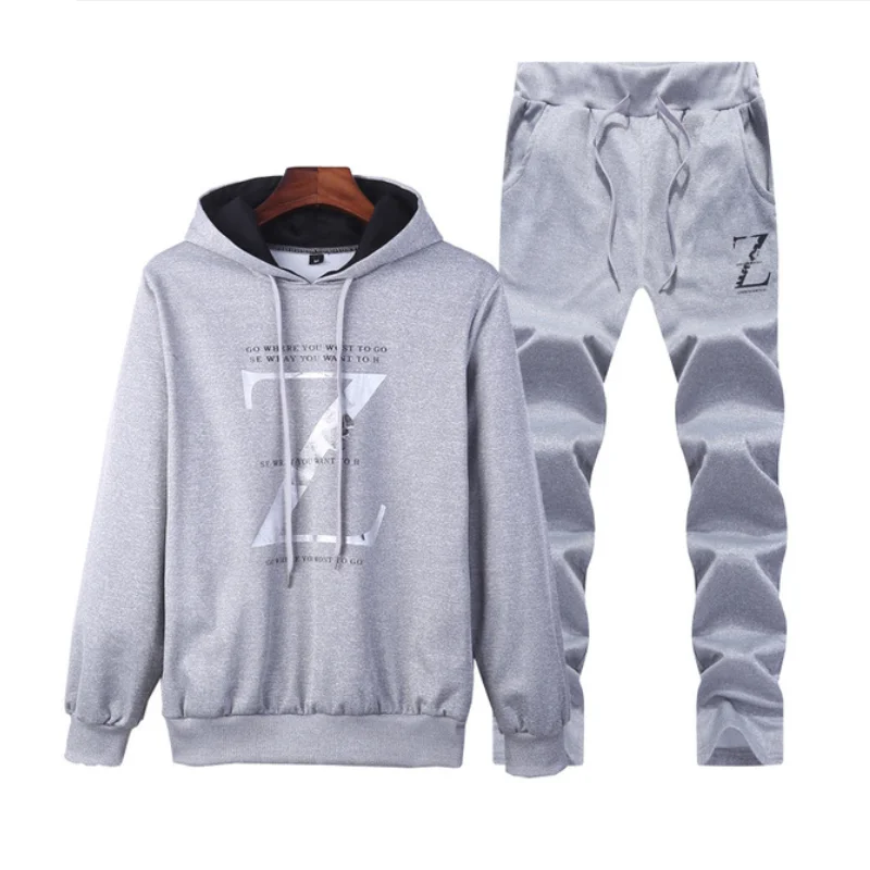 Spring and Autumn suit male summer youth fashion brand short sleeve T-shirt male loose pants casual sportswear male men hoodies