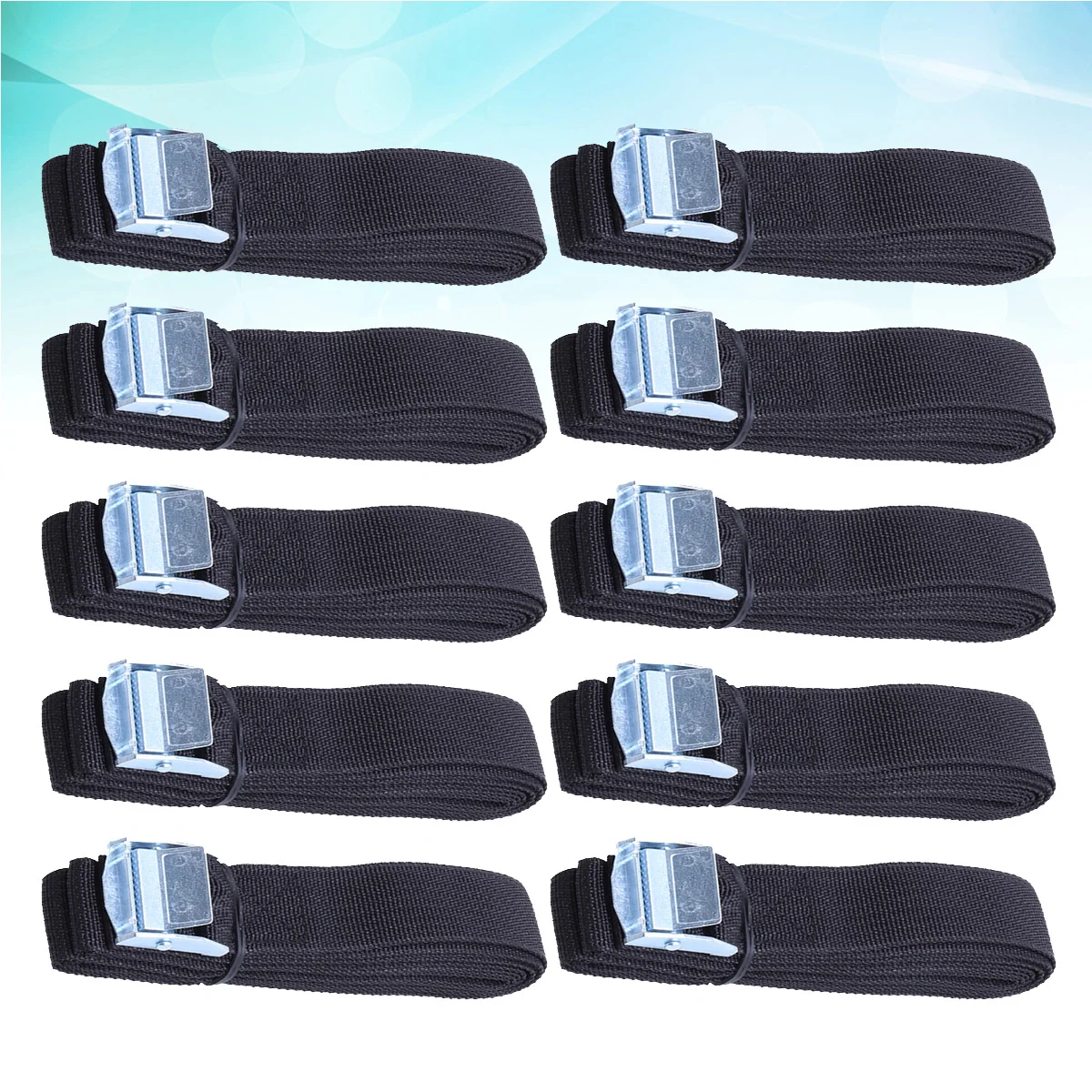 

Adjustable Cam Buckle Lashing Straps for Cargo Carry on Car Motorcycle Kayak and More - Secure and Strong Belt Cinch Down System