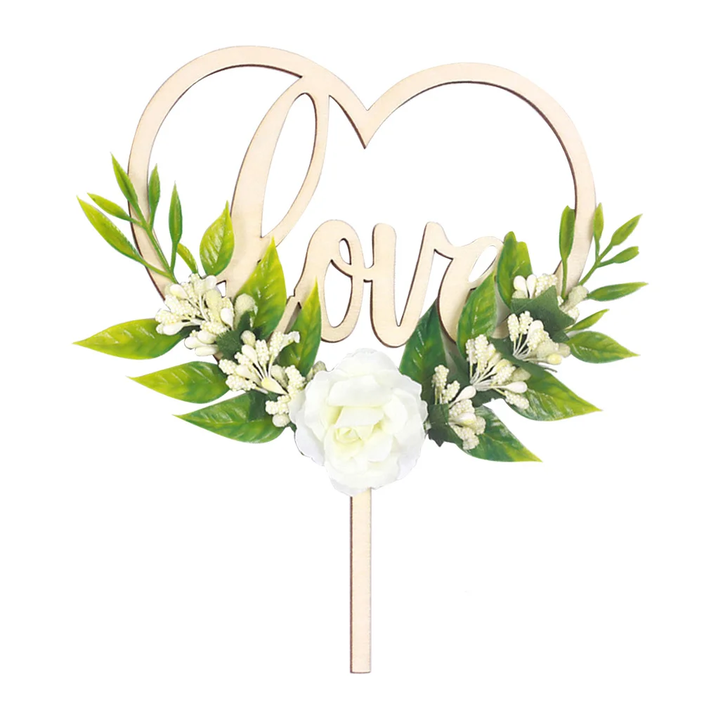 

Picks Wedding Flower Love Appetizer Toppers Heart Valentines Day Toothpicks Wooden Cocktail Fruit Stick Cupcake Dessert Shower