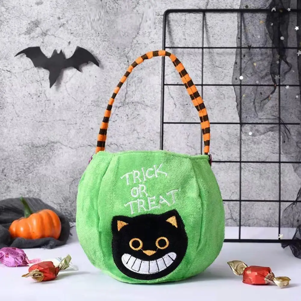 

Kids Black Cat Party Decor Elf Halloween Candy Bag Gift Bag Trick Or Treat Pumpkin Handbag