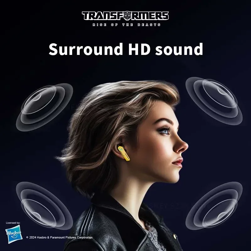 Original Transformers TF-T10 Bluetooth 5.4 Earphones Gaming Low Latency Headphones Choice Gamer Music Dual Mode Wireless Earbuds