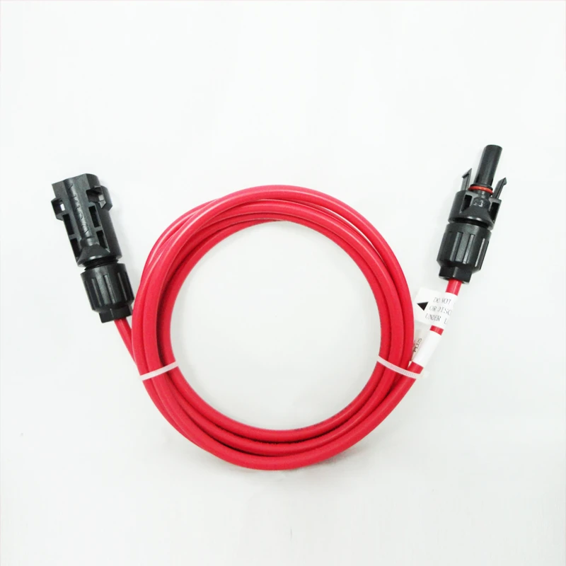 

100 PCS/Lot 5 Meter 4.0mm Extension Cables with Solar Mounted Connectors for Solar Panels and Solar Power Systems