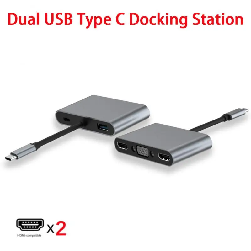 

USB-концентратор с портом Type-c на HDMI-компактный разветвитель USB-C 3 в 1 HDMI USB 3,0 PD умный адаптер для быстрой зарядки HP Dell Surface Thinkpad