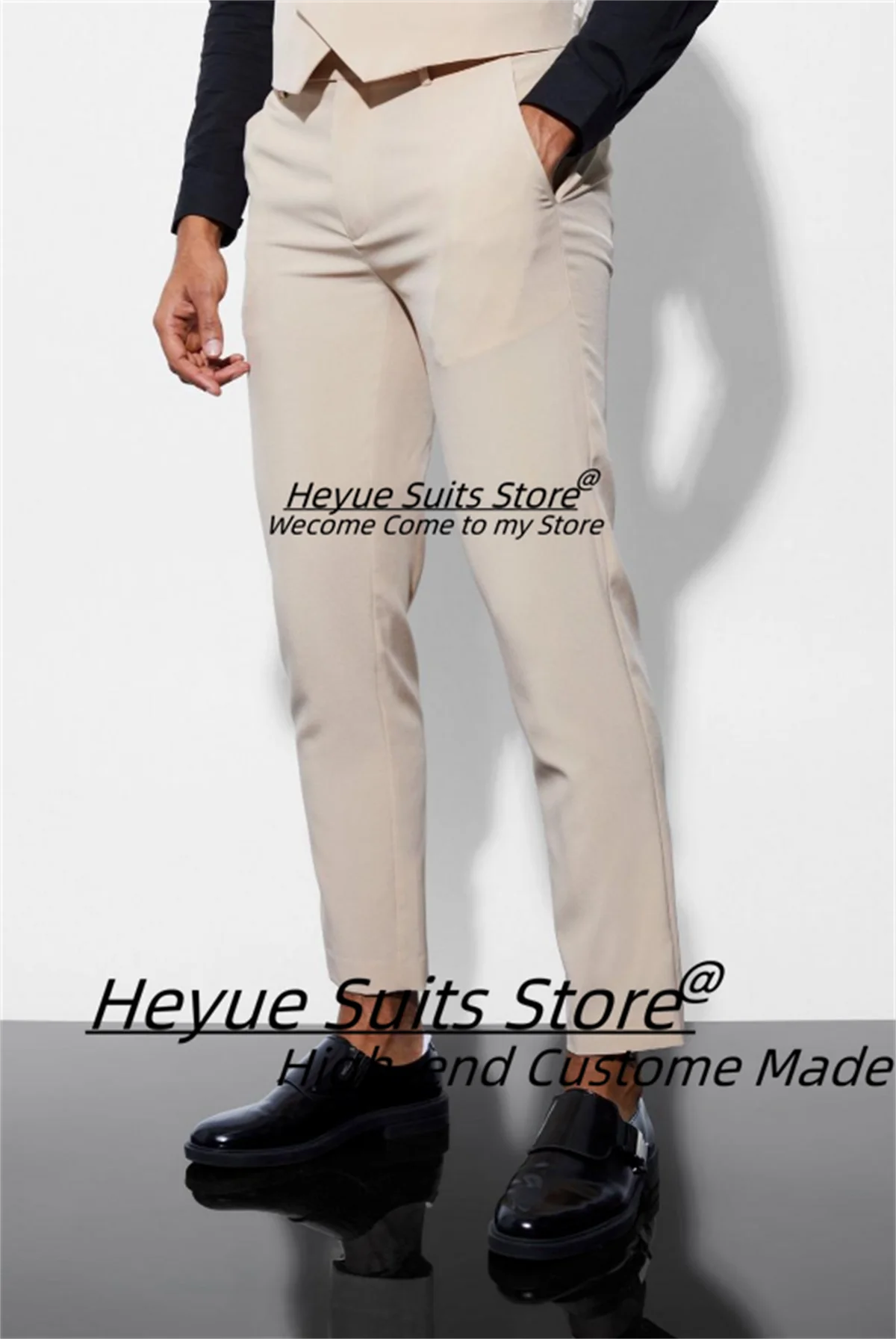 Роскошные черные официальные смокинги для жениха облегающие хаки шаль с