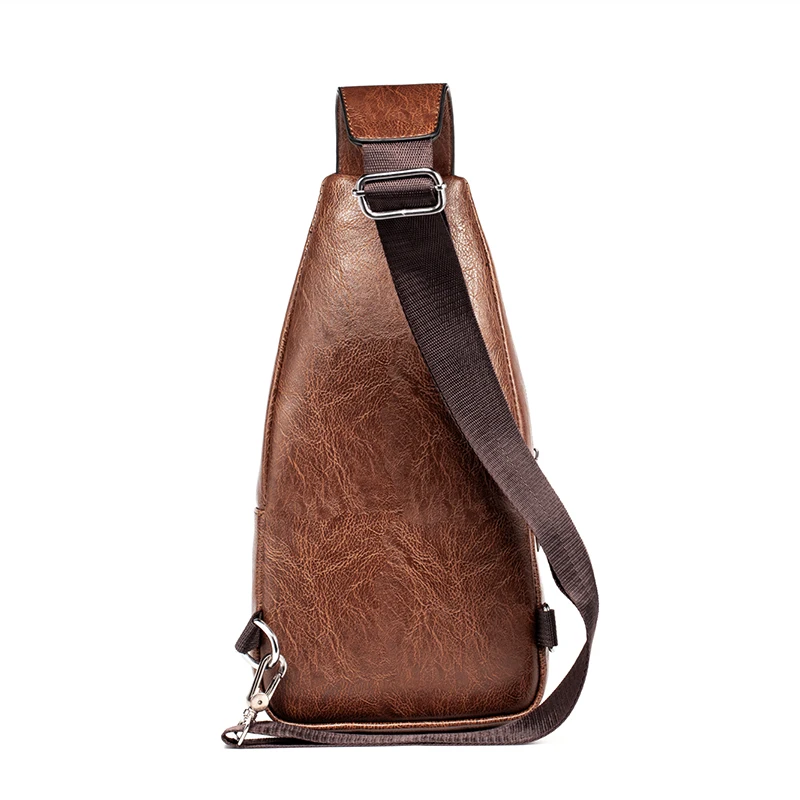 WEIXIER Brand Fashion Sling Bags High Quality Men Bags Split Leather Large Size Shoulder Crossbody Bag For Young Man