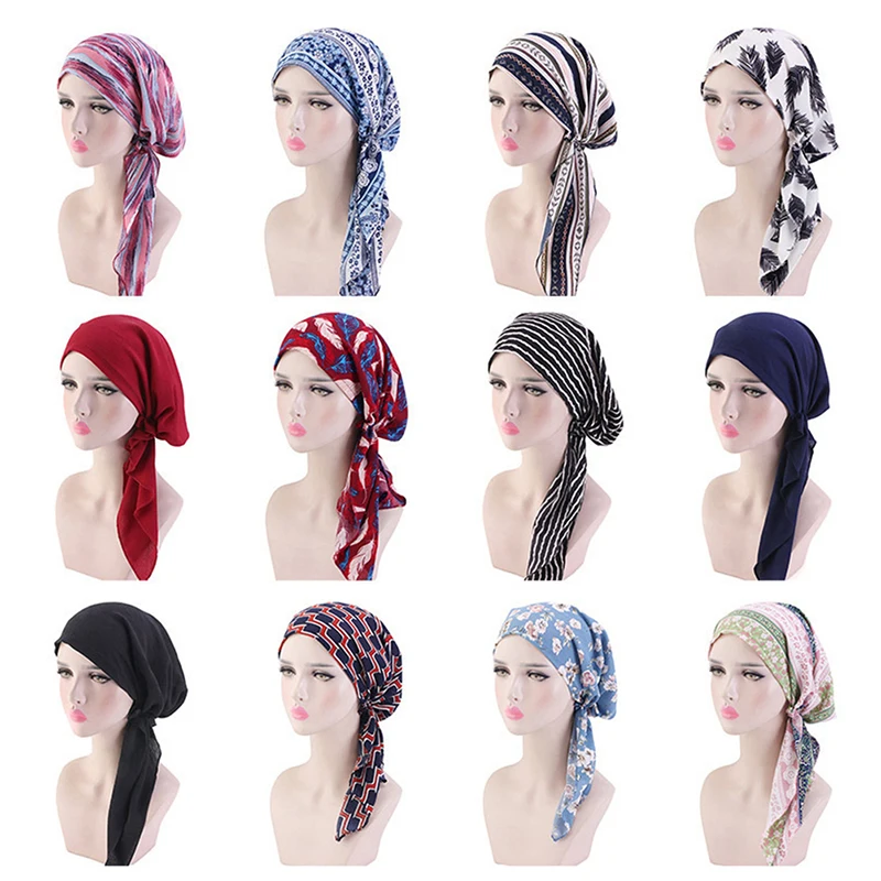 

New Paris beads floating headscarf hat braid elastic hat without hat brim