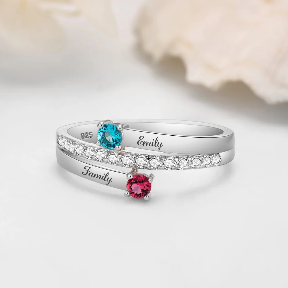 

Unique Double Head Red Gem Stone Elegant Rings 925 Sterling Silver Trendy Dating Fine Jewelry Gift Women for Ring Free Shipping