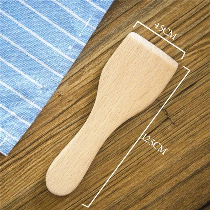 

1pcs Small Beech Butter Spatulas Non-Stick Wooden Turner Heat Resistant Cooking Shovel Rice Spoon Kitchen Utensils