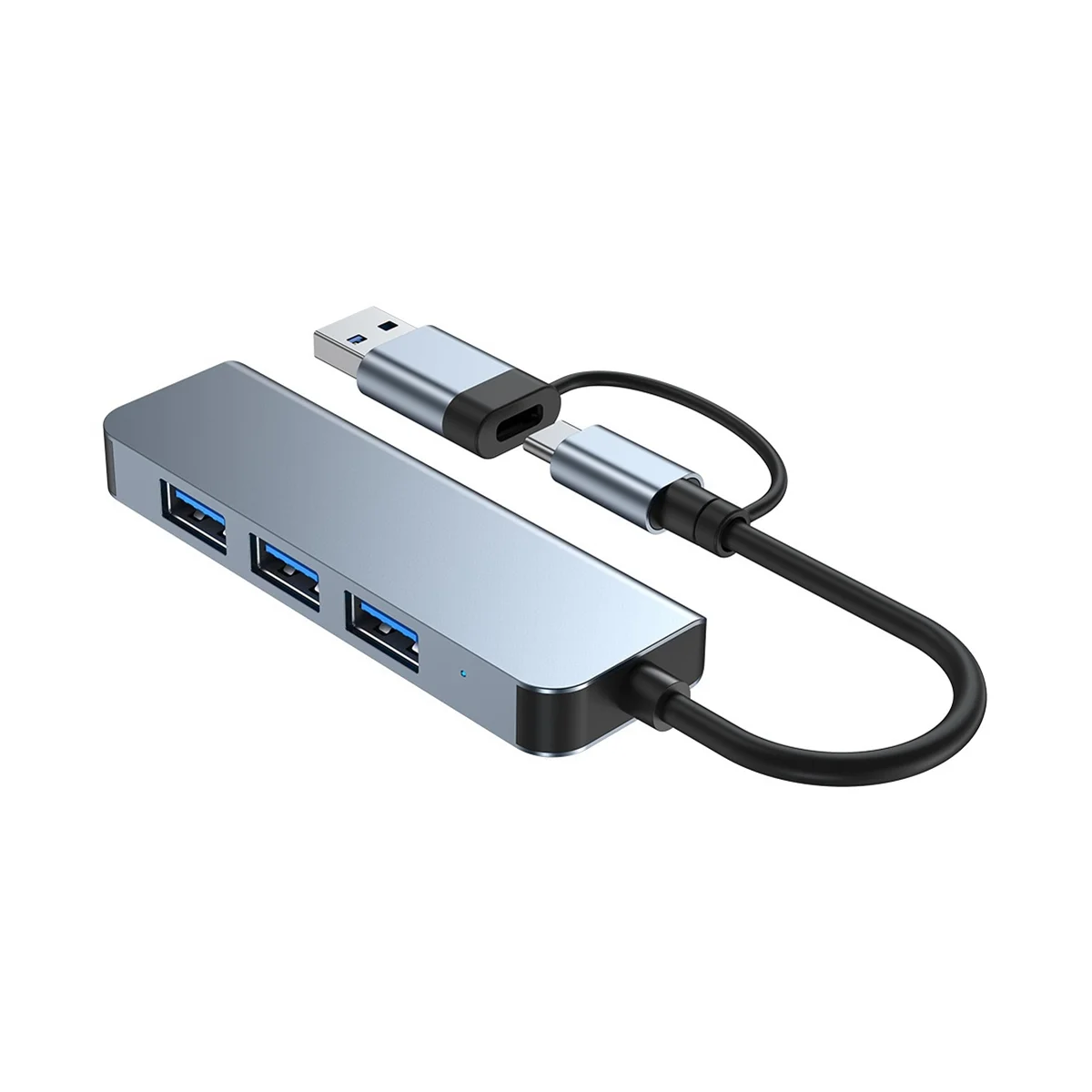 

4 Ports USB 3.0 HUB Type-C Adapter USB 2.0 High Speed Transmission Multi-Port USB Splitter Expander for PC Computer
