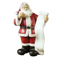 resin statue christmas santa claus list nordic abstract ornaments for figurines for interior sculpture room home decor