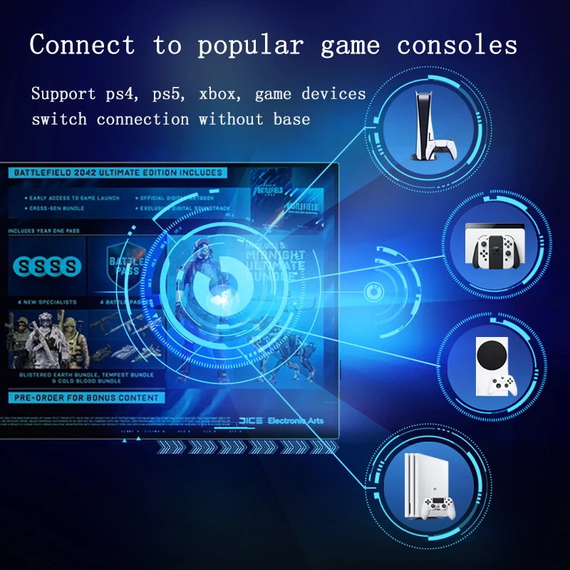 WEICHENSI 17.3'' 4K Portable Monitor Touchscreen 3840X2160 With Type-c USB HDMI-Compatible for Laptop Xbox Switch Gaming Display