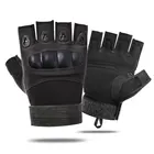Тактические перчатки мужские защитные армейские кожаные перчатки с полупальцами Боевая Военная одежда жесткие перчатки для сенсорного экрана