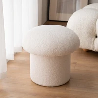 ihome nordic fabric home shoe stool designer round stool cute sofa small round pier shoe stool dressing stool makeup stool 2022