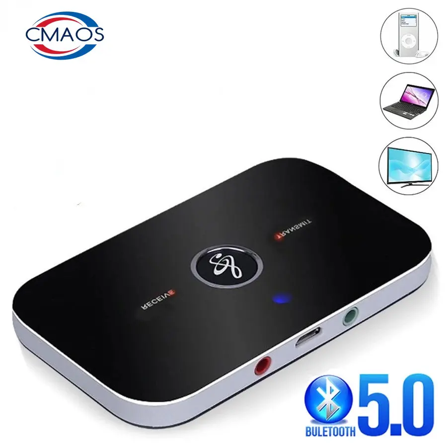 Bluetooth 5.0 Audio Transmitter Receiver 3.5mm RCA AUX Jack Stereo Music Wireless Adapter Dongle For PC TV Headphone Car Speaker