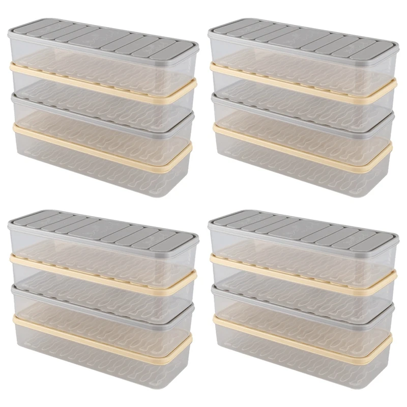 

16 Pcs Set Refrigerator Food Preservation Storage Box Plastic Freezer Space Saver Food Container Boxes Random Color S