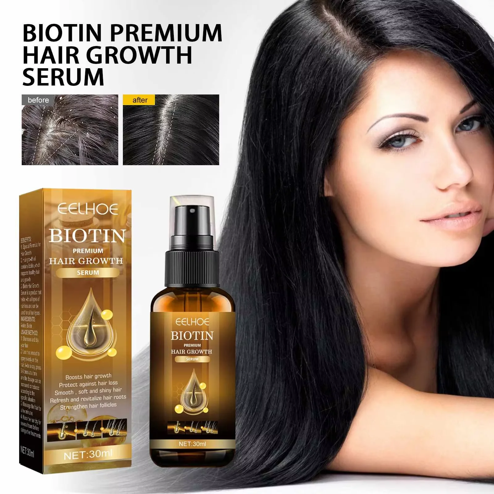 Биотин Eelhoe Кондиционер для волос восстановление плотных питательный уход