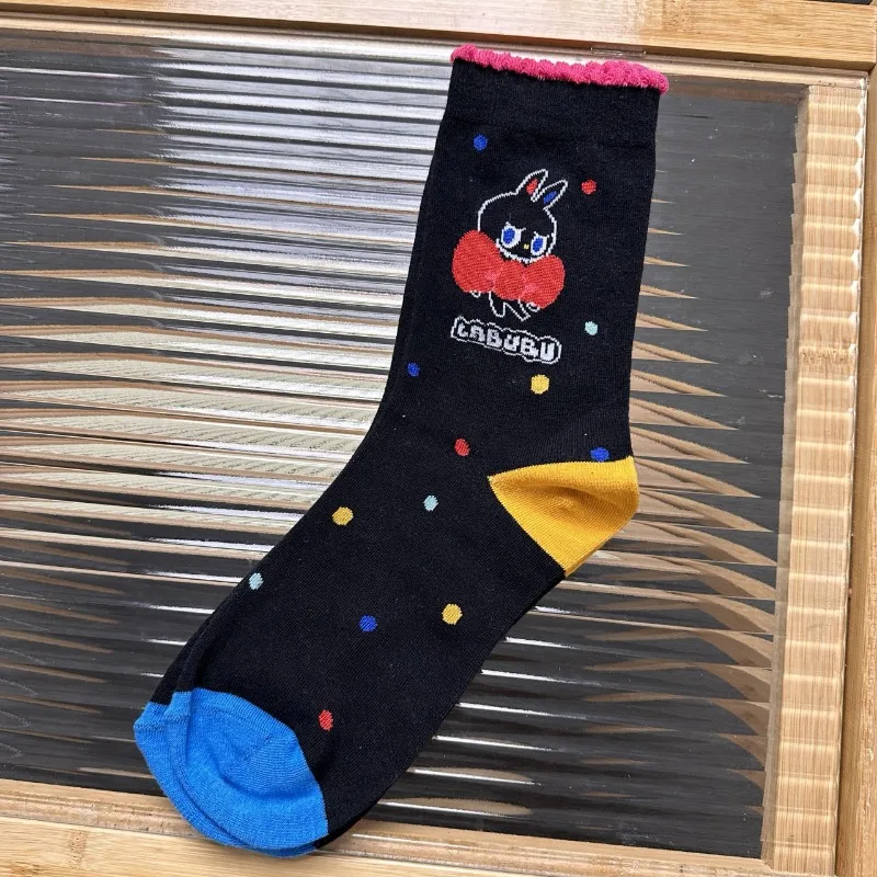 Labubus носки для взрослых и детей женские чулки в стиле аниме зимние теплые