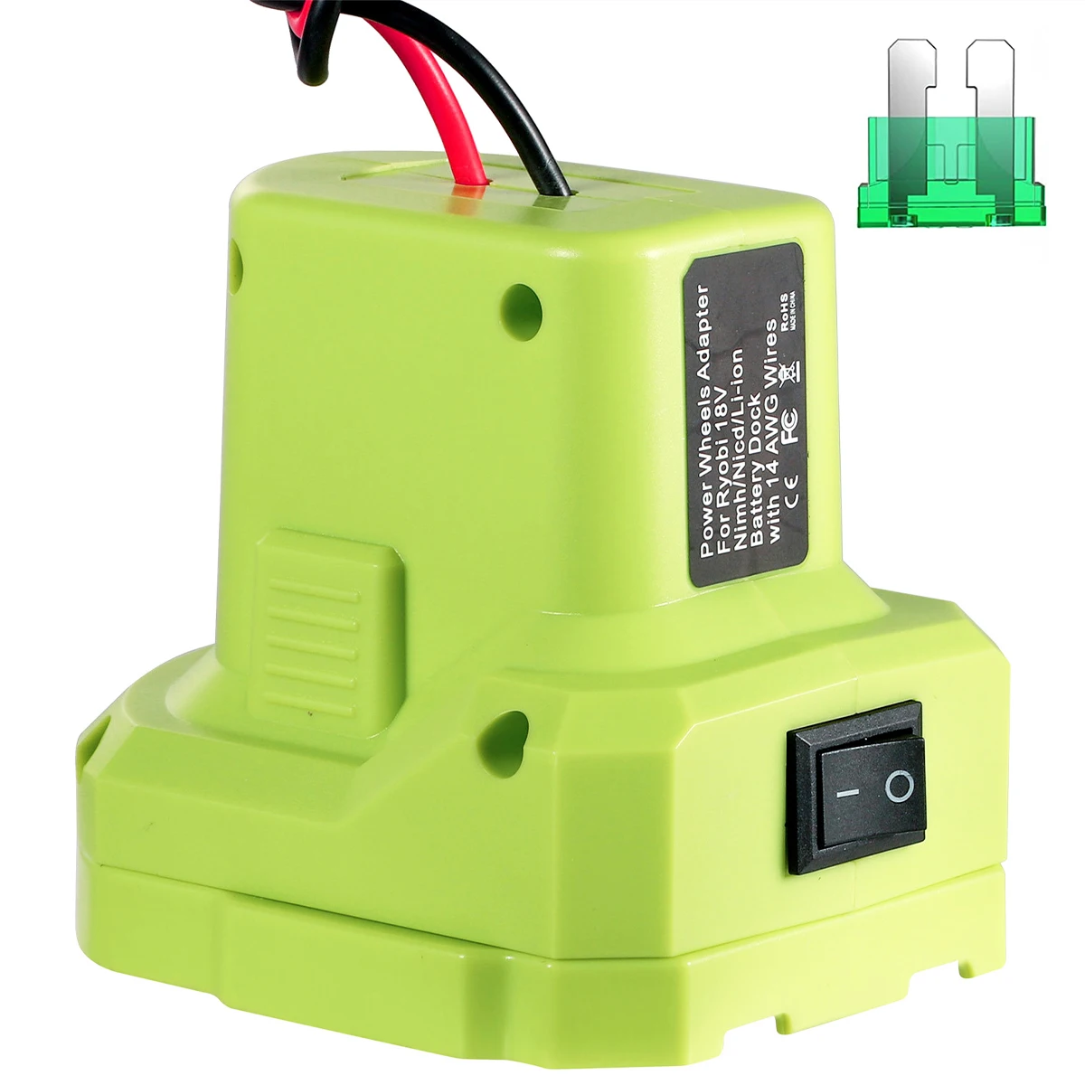 

Портативный разъем для аккумулятора с предохранителем 30 Ампер, совместим с Ryobi P100 P102 P103 P104 P105 P107 P108