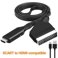 converter hdmi compatible cable portable plug and play 1080p hdmi compatible video audio upscale converter cable for pal