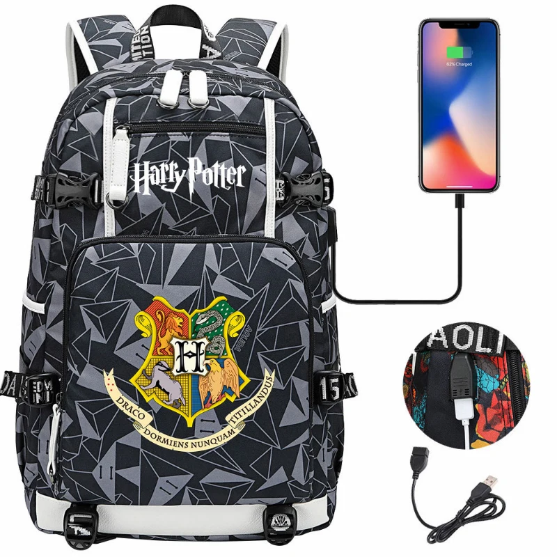 

Hogwarts Badge School Backpacks for Teenages Anime Harry Potter SchoolBags Large Capacity Outdoor Travel Backpacks Laptop Bags