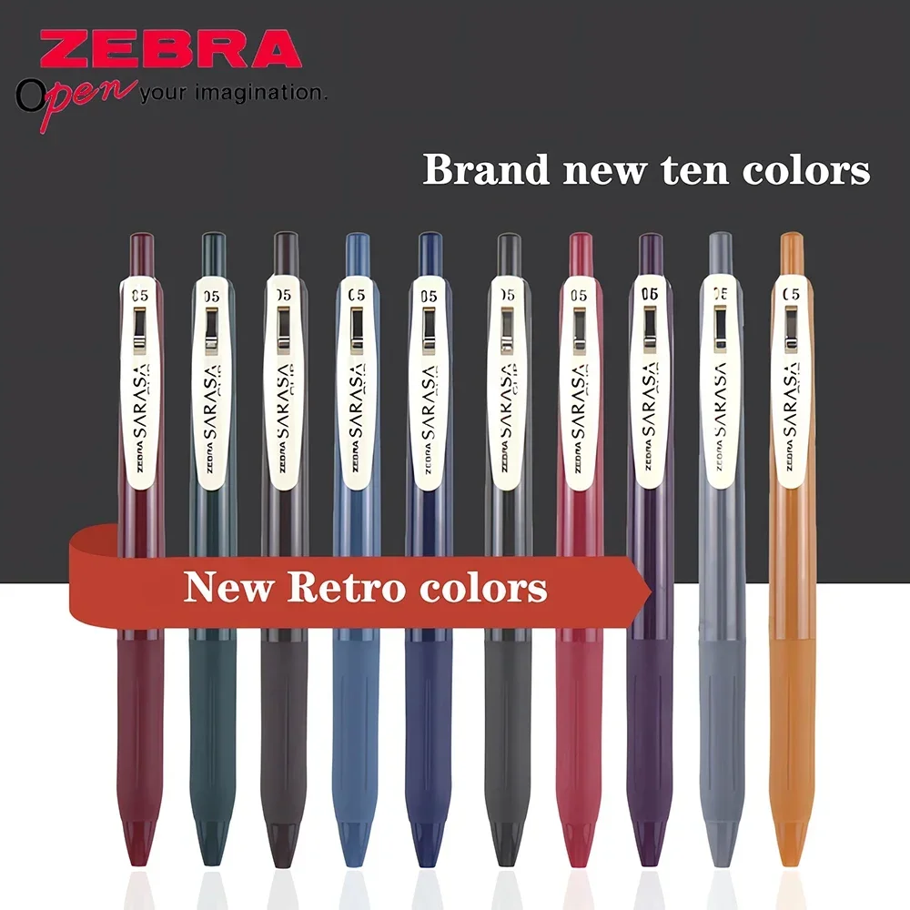 

10pcs Japan ZEBRA SARASA Gel Pen JJ15 Retro 0.5 Mm Office Accessories Cute Stationery Students School Art Supplies Kawaii