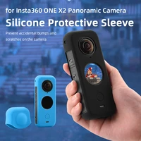 suitable for insta360 one x2 silicone cover panoramic camera body dustproof all round silicone protective cover blue black