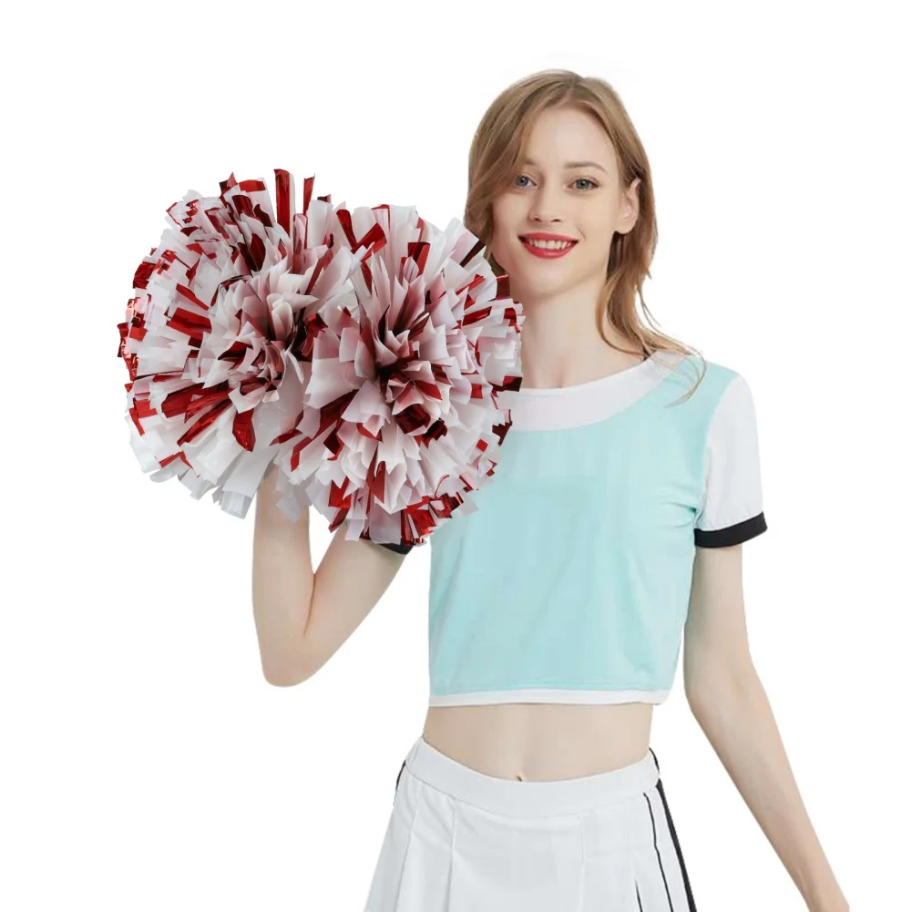 

2PCS Game Pom Poms Cheerleading Cheering Ball Flower Sports Match Vocal Dance Party Concert Decorator Come On Props Club Supply