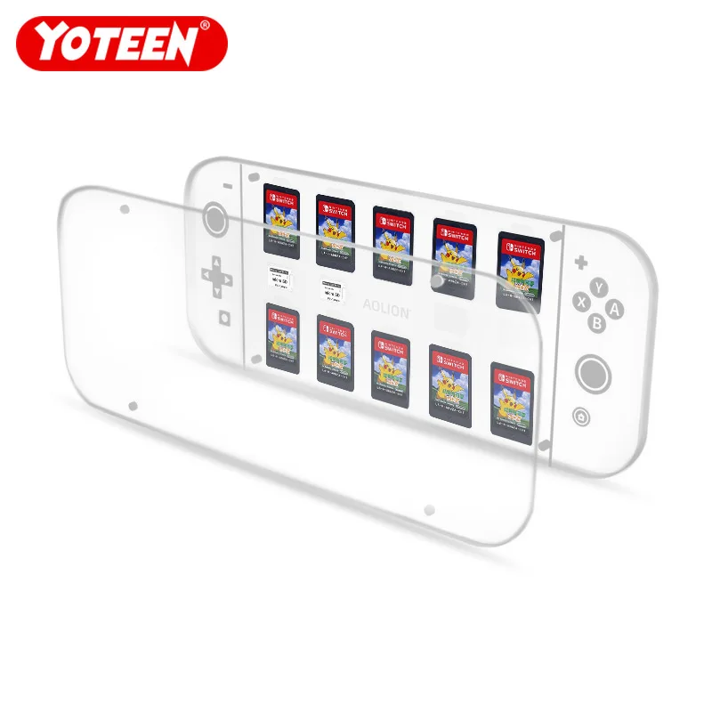 

Кристальная коробка для карточных игр Yoteen для Nintendo Switch игровая карта для TF Micro SD карта 14 в 1 Магнит акриловый чехол для демонстрации форма кон...