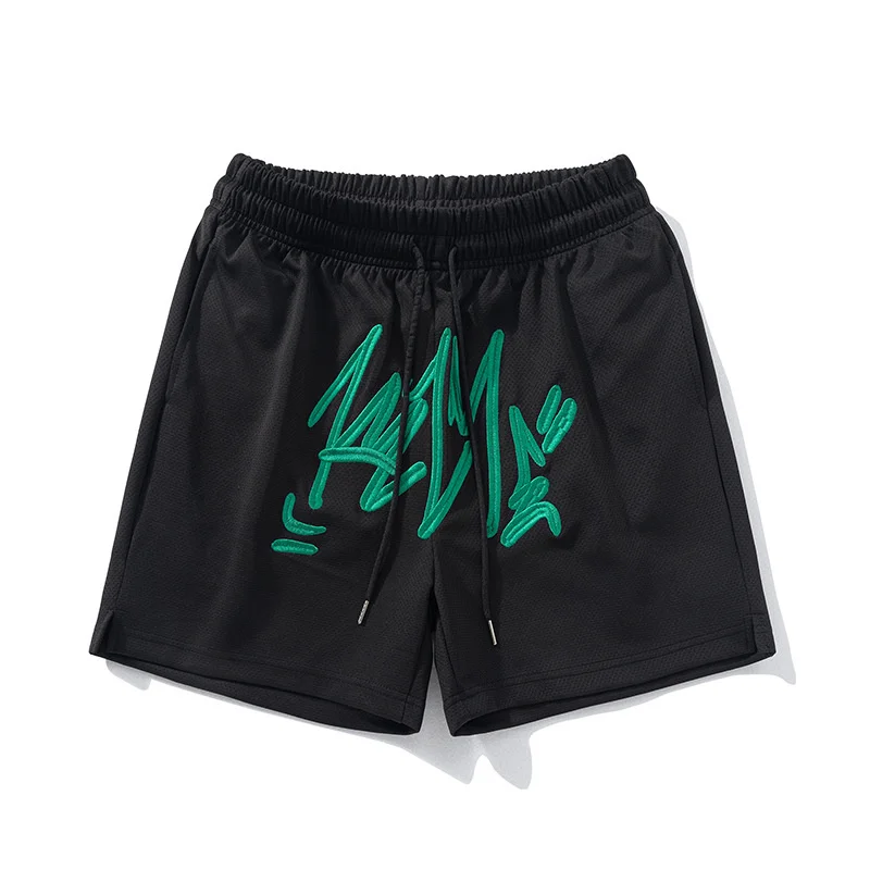 Boys' casual shorts, summer clothing, American street style, quarter pants, sports pants, basketball pants, men's and women's