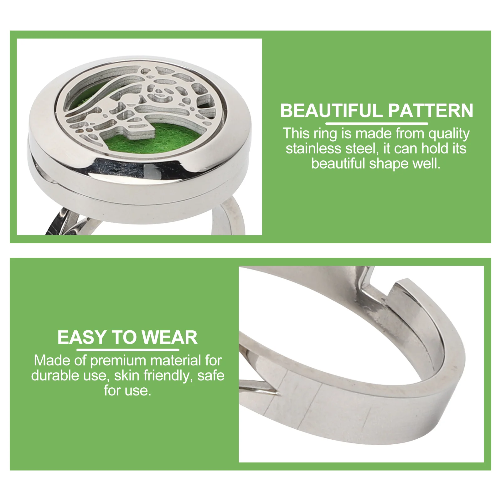 Полое кольцо с открытой манжетой унисекс диффузоры эфирное масло ароматерапия