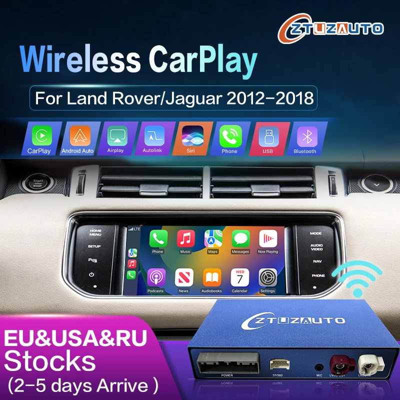 Для Apple Wireless Carplay для Land Rover/Jaguar/Range Rover/Evoque/Discovery Android Auto Ai Box Мультимедиа USB навигация
