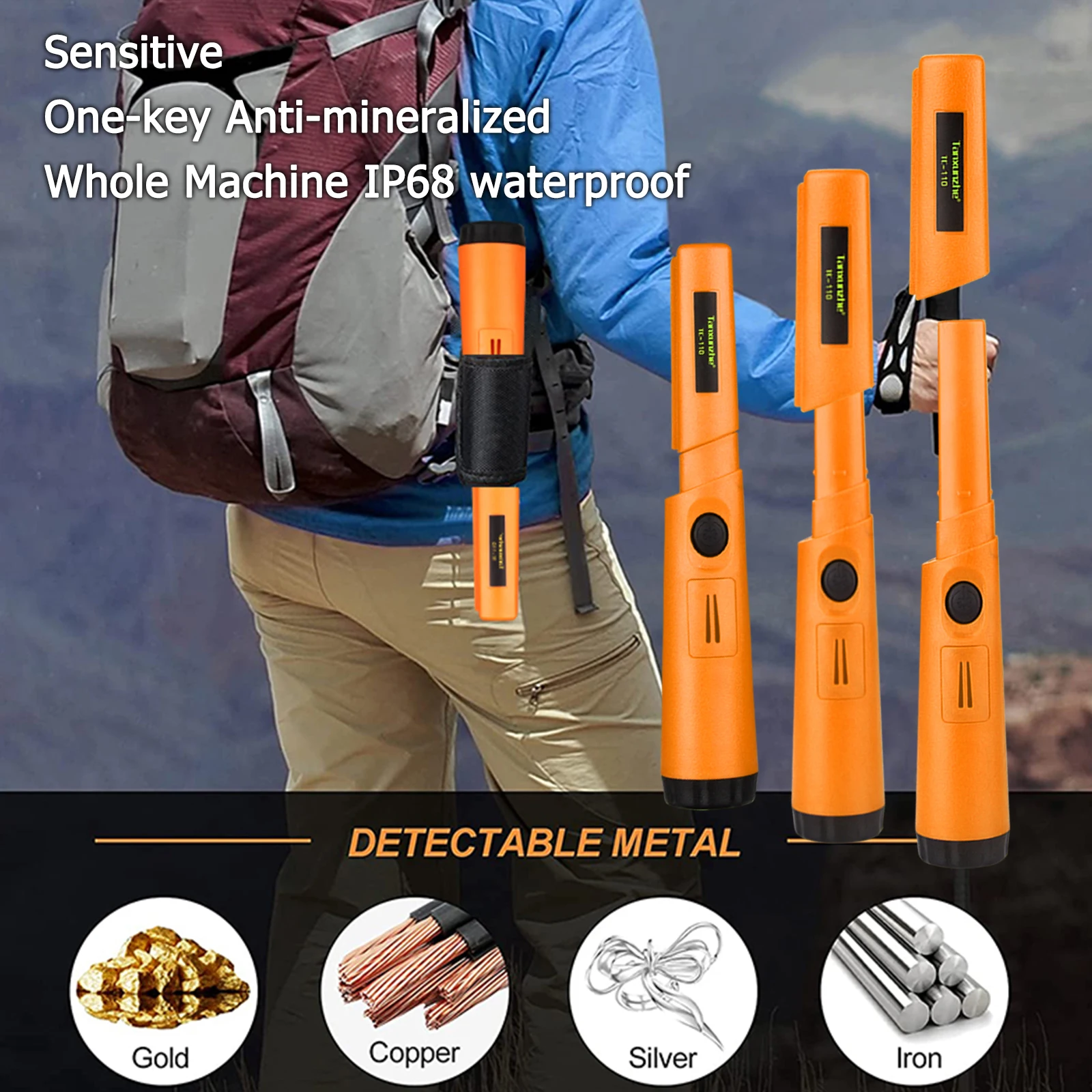 TC-110 ручной металлоискатель Pinpoint GP-pointer одна клавиша защита от минерализованной