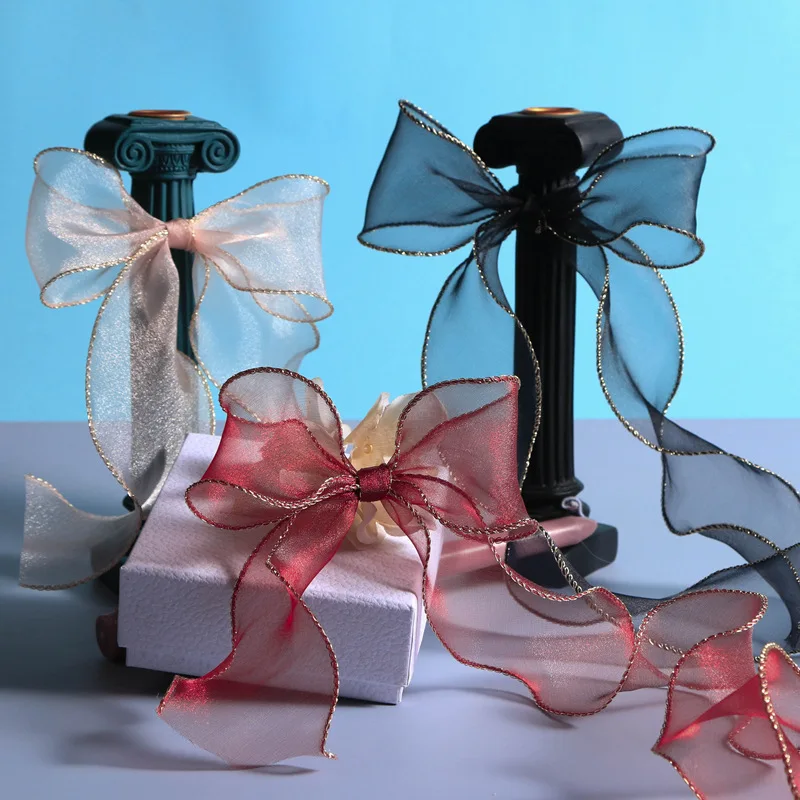 

Solid Color Organza Corrugated Ribbon Ribbon for Flower Bouquet Gift Wrapping Wedding Party Decorations Sewing Supplies
