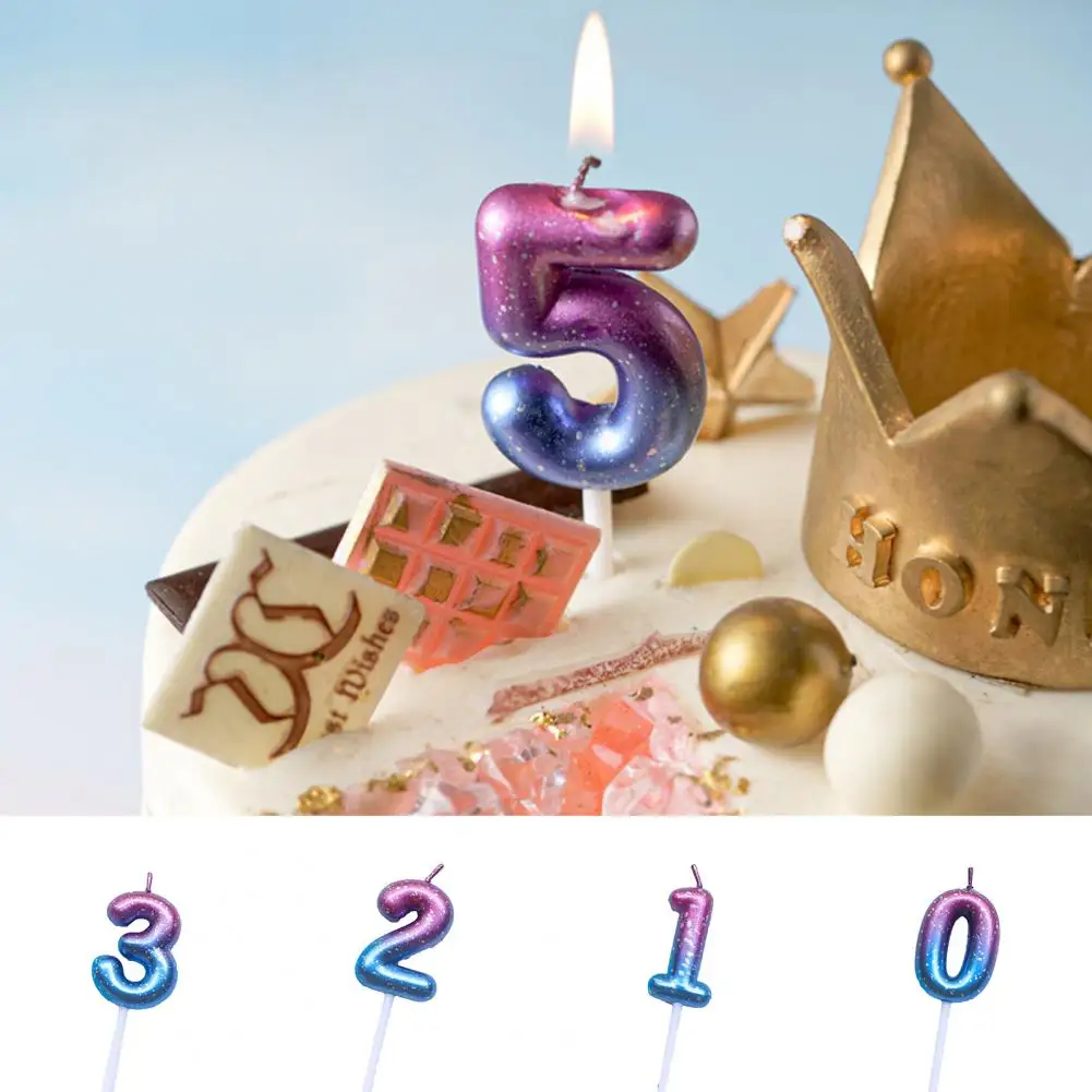 Инновационные свечи для торта товары вечерние Ринок украшения выпечки 0-9 цифр -