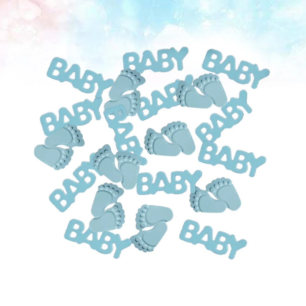 

Baby Birthday Party Shower Boy Bridal Engagement Glitter Metallic Foil Table Scatters Words Letters Decor
