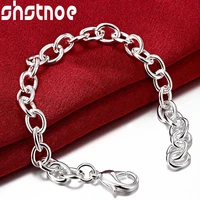 925 sterling silver much circle ring chain bracelet for women party gift fashion engagement wedding charm jewelry