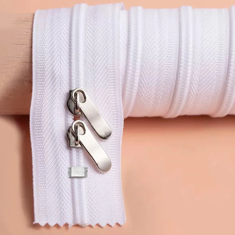 

Quilt Cover Zipper Length #3 Nylon Zipper White Thickened Double Head Bed Sheet Quilt Cover Sheet Closure Zipper 1-1.5 Meters