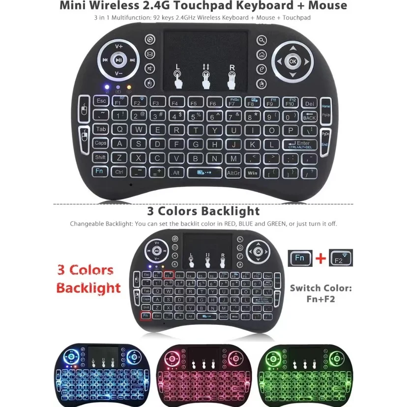 

Mini Keyboard USB led touchpad smart TV PC PS3