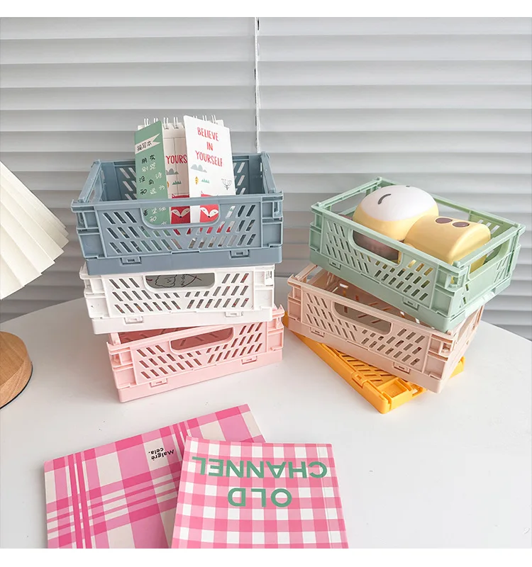 Складная пластиковая коробка для хранения рабочая корзина студентов Офисная