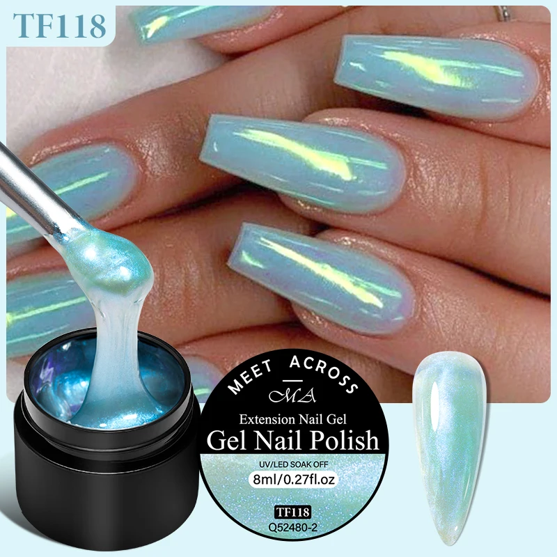 Фото 8 мл Aurora Extension Gel Nail Polish Синий Розовый Фиолетовый Акриловый Камуфляжный Жесткий Гель Полуперманентный УФ-гель Для Наращивания Ногтей DIY №1