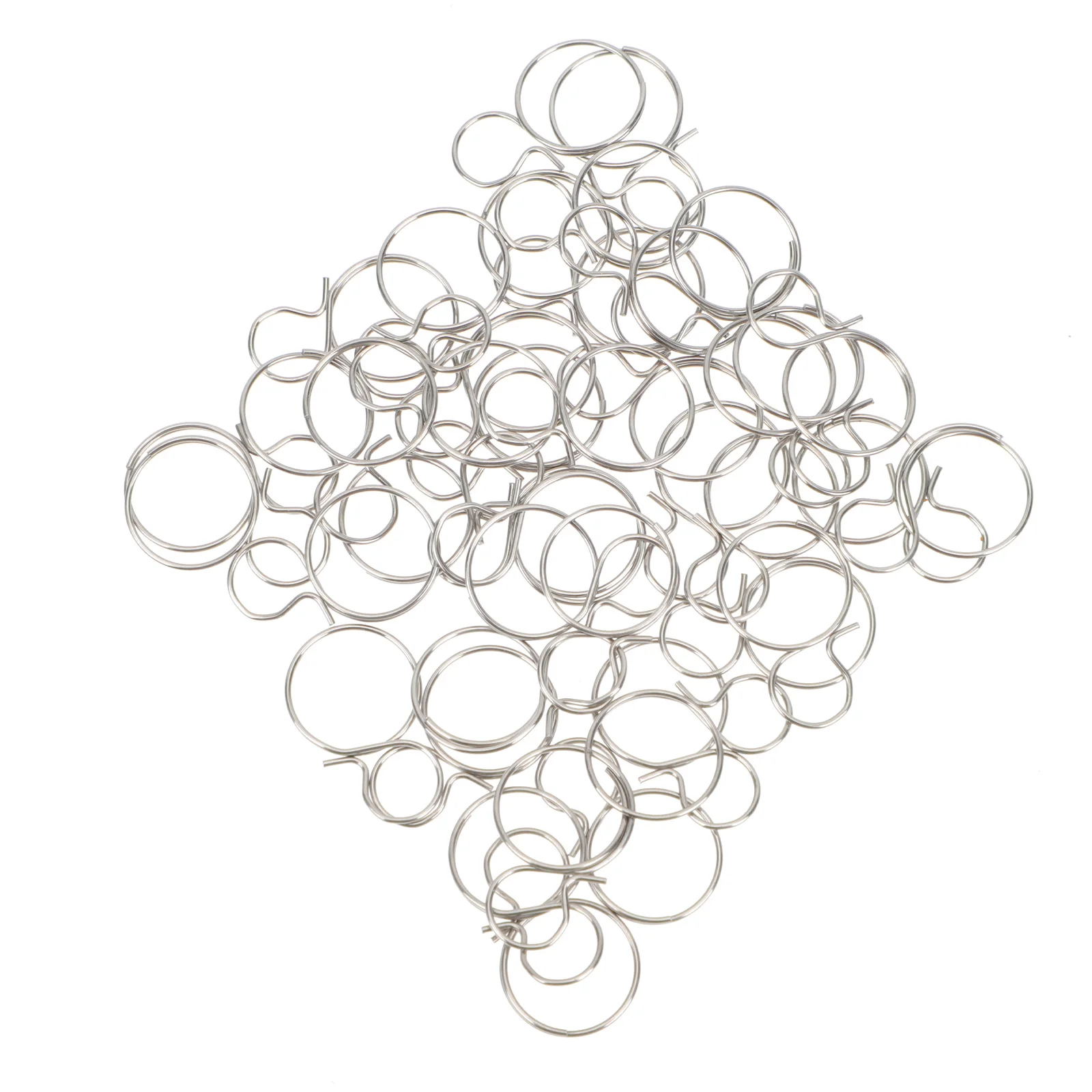 

40pcs Crystal Lamp Pendants Connectors Durable Metal Bead Curtain Rings