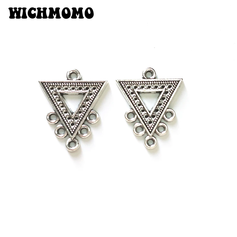 

Ажурные треугольные подвески в стиле ретро из цинкового сплава, коннекторы для «сделай сам», ожерелье, серьги, ювелирные аксессуары, 25 х20 мм,...