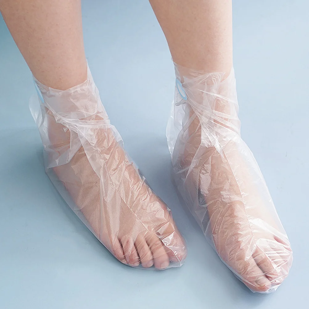

Disposable Foot Mask Care Covers Feet Shoe Trying-On Transparent Socks Accessories 100pcs