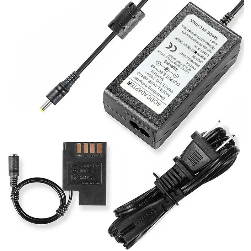 DMW-DCC12 DC Coupler BLF19 Dummy Battery AC Power Adapter Kit for Panasonic Lumix DC-G9 GH5 GH5s DMC-GH4 GH4H GH3 GH3H Cameras.