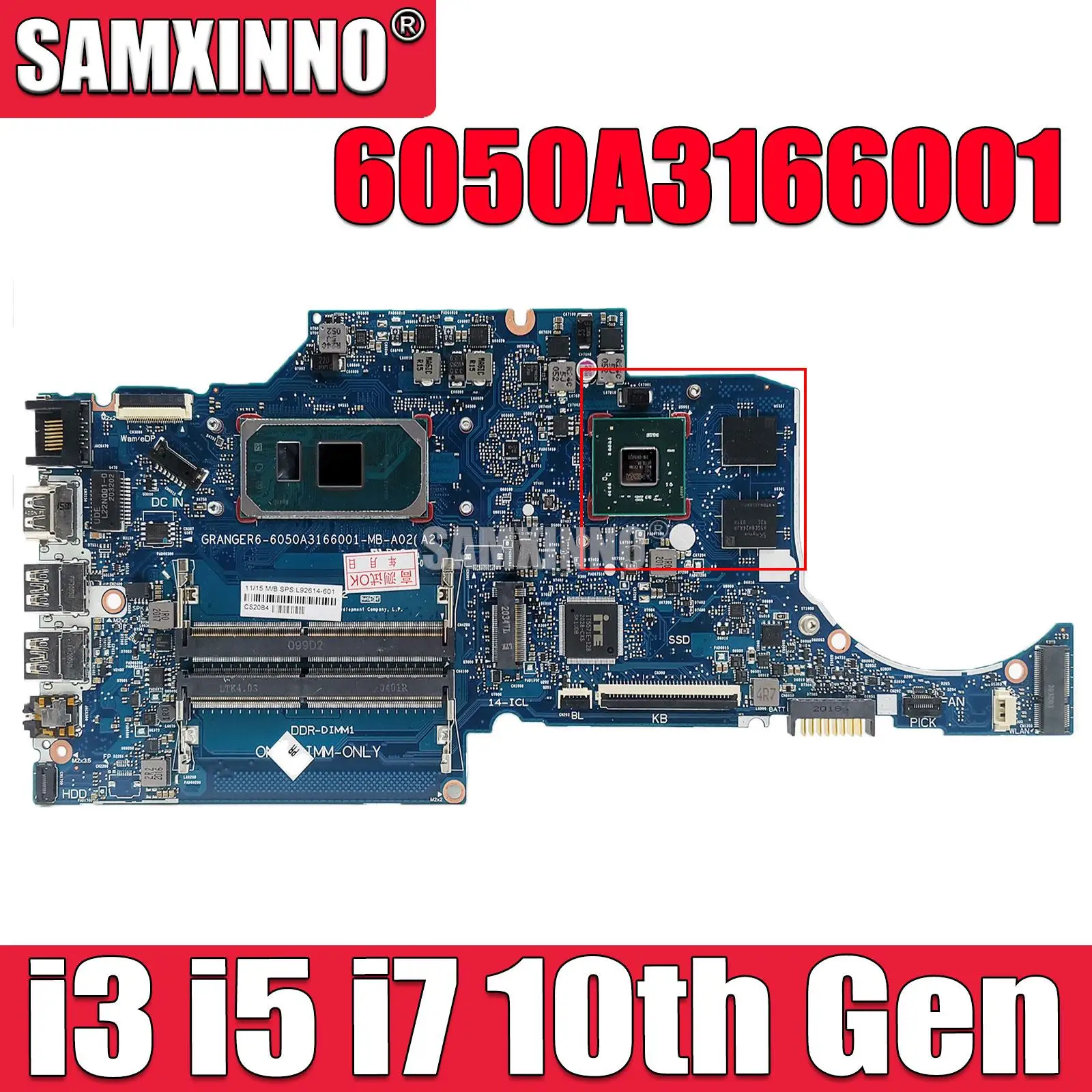 

Материнская плата для ноутбука HP 240 G7 14-CK 6050A3166001-MB-A02 со стандартным i7-1065G 7 ЦПУ/графическим процессором
