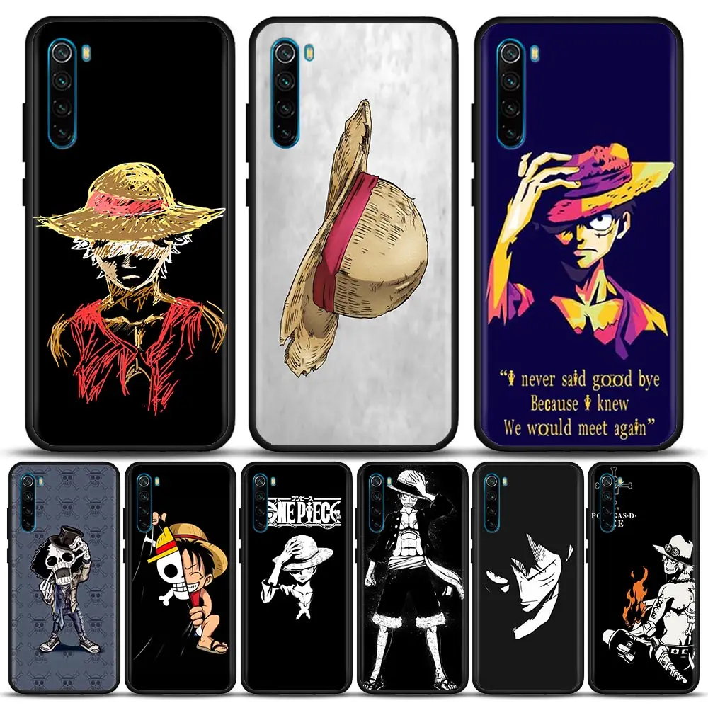 

Dark Cool One Piece Luffy Phone Case for Redmi 6 6A 7 7A 8 8A 9 9A 9C 9T 10 10C K40 K40S K50 Pro Plus Soft Silicone Case