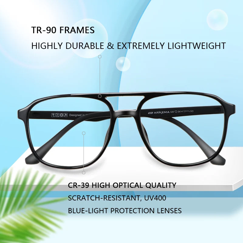 Прогрессивные круглые очки-авиаторы для чтения мужчин голубые бриллиантовые