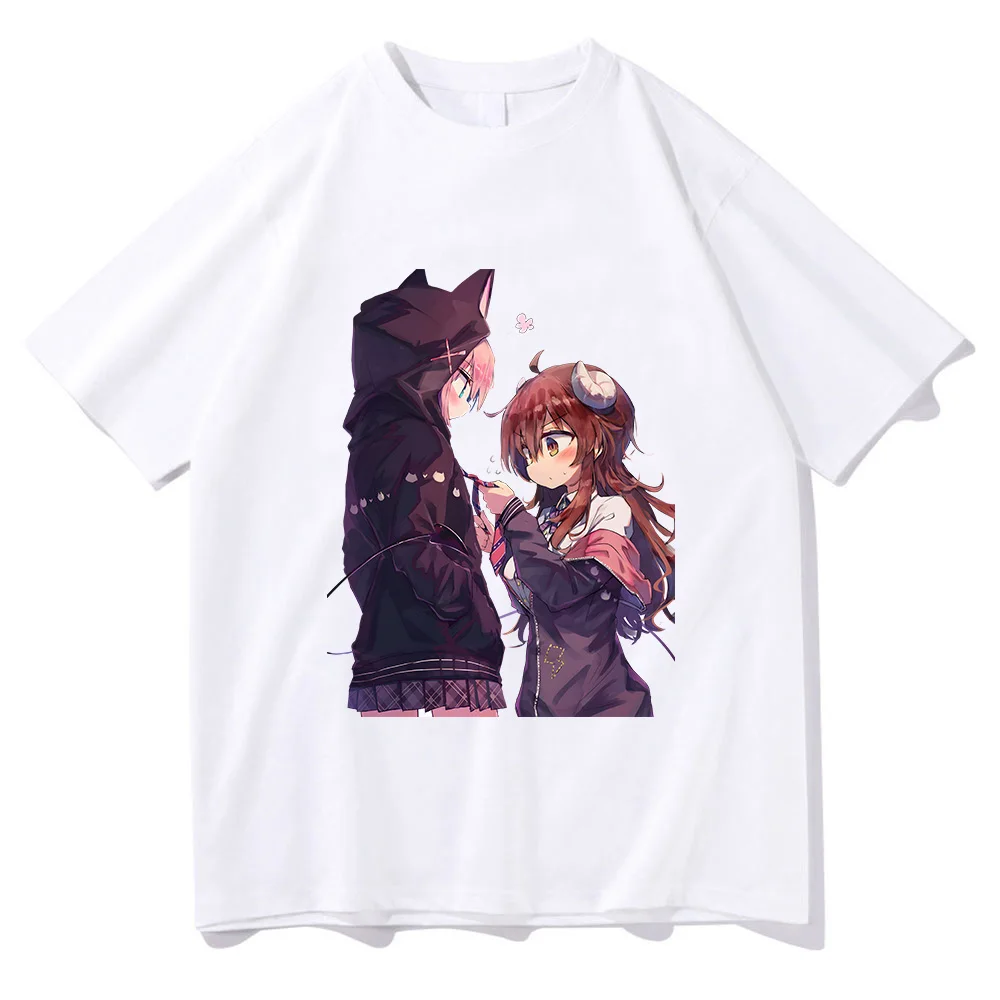 

Machikado Mazoku The Demon Girl Next Door Yuuko Yoshida T-shirts WOMEN Tshirts 100% Cotton High Quality Tees Summer High Street