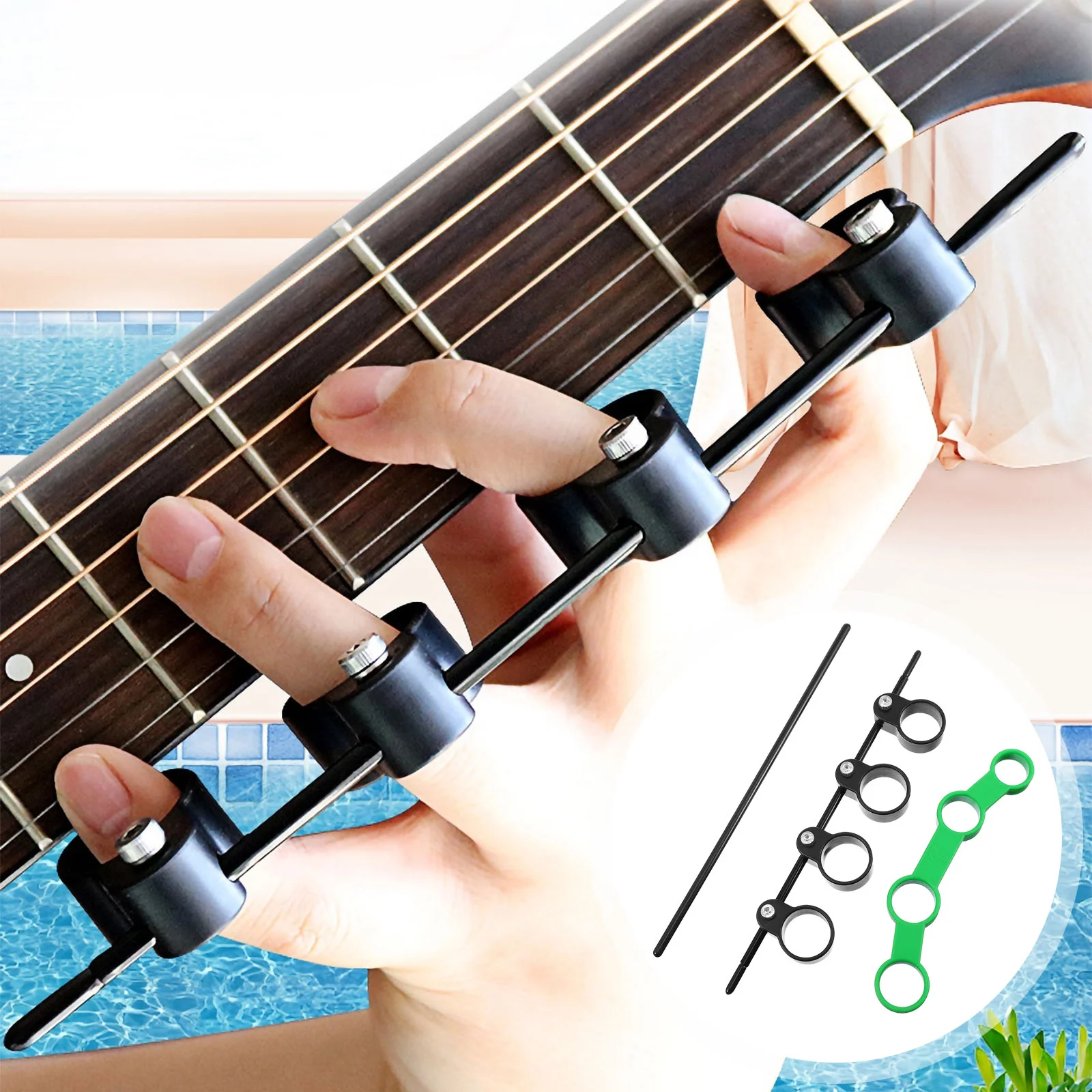 

Hand Strengthener Musical Instrument Finger Expander Exerciser Guitar Training Supply