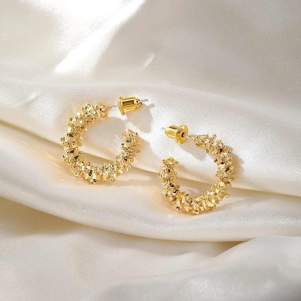 Серебряные серьги неправильной формы с-образной ювелирные изделия